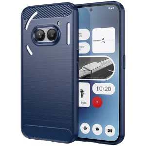 Coque arrière en silicone Phonesta Carbon pour Nothing Phone (2a) / (2a) Plus - Bleu