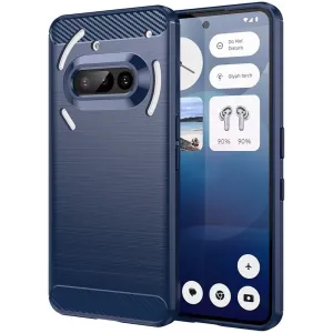 Coque arrière en silicone Phonesta Carbon pour Nothing Phone (3a) - Bleu