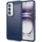 Coque arrière en silicone Phonesta Carbon pour Oppo Reno12 Pro - Bleu