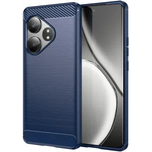 Coque arrière en silicone Phonesta Carbon pour Realme GT 6 - Bleu