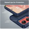 Coque arrière en silicone Phonesta Carbon pour Motorola Moto G35 - Bleu 5