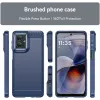 Coque arrière en silicone Phonesta Carbon pour Motorola Moto G55 - Bleu 1