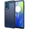 Coque arrière en silicone Phonesta Carbon pour Motorola Moto G04 / G04s / G24 / G24 Power / E14 - Bleu