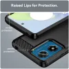 Coque arrière en silicone Phonesta Carbon pour Motorola Moto G04 / G04s / G24 / G24 Power / E14 - Noir 6