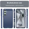 Coque arrière en silicone Phonesta Carbon pour Samsung Galaxy S24 FE - Bleu 2
