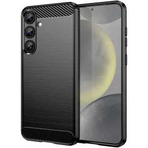 Coque arrière en silicone Phonesta Carbon pour Samsung Galaxy S25 Plus/S24 Plus - Noir