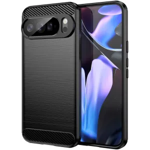Coque arrière en silicone Phonesta Carbon pour Google Pixel 10 Pro XL - Noir