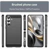 Coque arrière en silicone Phonesta Carbon pour Samsung Galaxy S25 FE - Noir 2