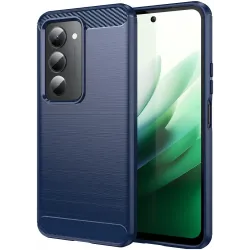 Coque arrière en silicone Phonesta Carbon pour Xiaomi Redmi 15 - Bleu