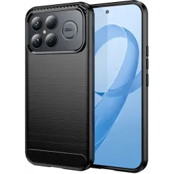 Coque arrière en silicone Phonesta Carbon pour Xiaomi Poco F8 Ultra - Noir
