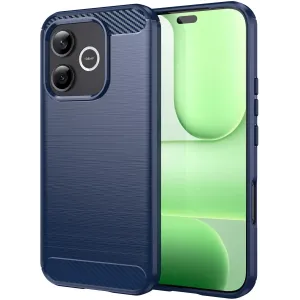 Coque arrière en silicone Phonesta Carbon pour HONOR 600 Lite - Bleu