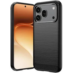 Coque arrière en silicone Phonesta Carbon pour HONOR 600/600 Pro - Noir