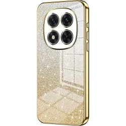 Coque arrière en silicone Phonesta Crystal Sparkle pour Xiaomi Redmi Note 14 Pro 5G / Xiaomi Poco X7 - Or