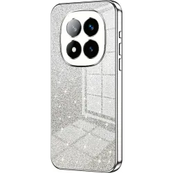 Coque arrière en silicone Phonesta Crystal Sparkle pour Xiaomi Redmi Note 14 Pro Plus - Argent