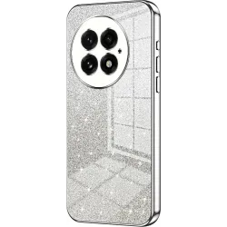 Coque arrière en silicone Phonesta Crystal Sparkle pour OnePlus 13 - Argent