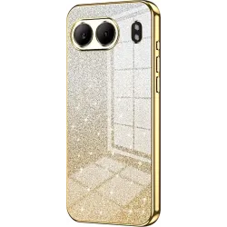 Coque arrière en silicone Phonesta Crystal Sparkle pour OnePlus Nord 4 - Or