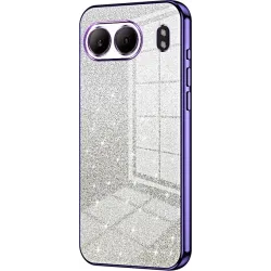 Coque arrière en silicone Phonesta Crystal Sparkle pour OnePlus Nord 4 - Violet