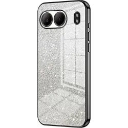Coque arrière en silicone Phonesta Crystal Sparkle pour OnePlus Nord 4 - Noir