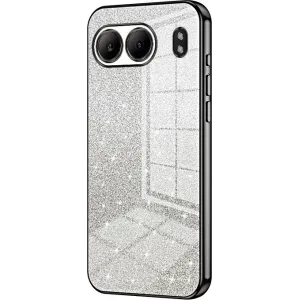 Coque arrière en silicone Phonesta Crystal Sparkle pour OnePlus Nord 4 - Noir