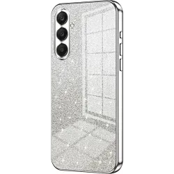 Coque arrière en silicone Phonesta Crystal Sparkle pour Samsung Galaxy A26 - Argent
