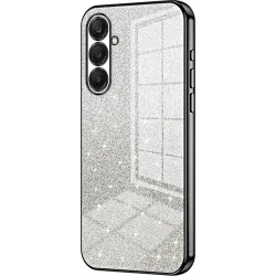 Coque arrière en silicone Phonesta Crystal Sparkle pour Samsung Galaxy A26 - Noir