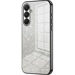 Coque arrière en silicone Phonesta Crystal Sparkle pour Samsung Galaxy A26 - Noir