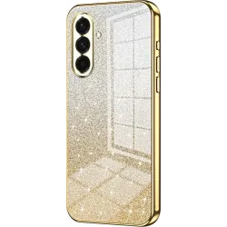 Coque arrière en silicone Phonesta Crystal Sparkle pour Samsung Galaxy A36 - Or