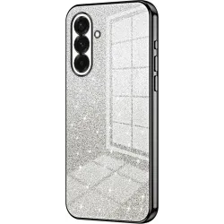 Coque arrière en silicone Phonesta Crystal Sparkle pour Samsung Galaxy A36 - Noir