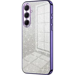 Coque arrière en silicone Phonesta Crystal Sparkle pour Samsung Galaxy A56 - Violet