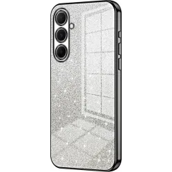 Coque arrière en silicone Phonesta Crystal Sparkle pour Samsung Galaxy A56 - Noir