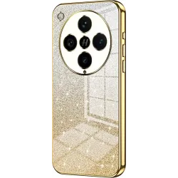 Coque arrière en silicone Phonesta Crystal Sparkle pour Oppo Find X8 Pro - Or