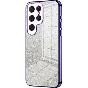 Coque arrière en silicone Phonesta Crystal Sparkle pour Samsung Galaxy S25 Ultra - Violet