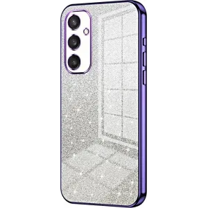 Coque arrière en silicone Phonesta Crystal Sparkle pour Samsung Galaxy S25 - Violet