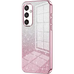 Coque arrière en silicone Phonesta Crystal Sparkle pour Samsung Galaxy S25 - Rose