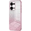 Coque arrière en silicone Phonesta Crystal Sparkle pour Oppo Reno13 - Rose