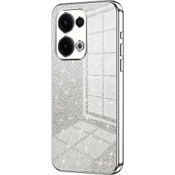 Coque arrière en silicone Phonesta Crystal Sparkle pour Oppo Reno13 - Argent