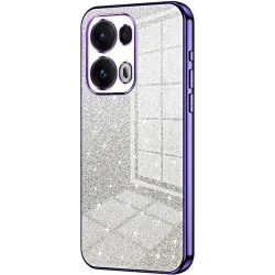 Coque arrière en silicone Phonesta Crystal Sparkle pour Oppo Reno13 Pro - Violet
