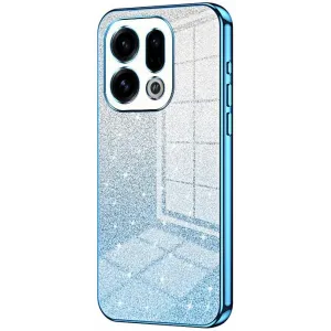 Coque arrière en silicone Phonesta Crystal Sparkle pour Oppo Find X9 - Bleu