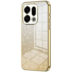 Coque arrière en silicone Phonesta Crystal Sparkle pour Oppo Find X9 - Or