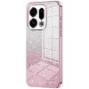 Coque arrière en silicone Phonesta Crystal Sparkle pour Oppo Find X9 - Rose