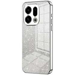 Coque arrière en silicone Phonesta Crystal Sparkle pour Oppo Find X9 - Argent