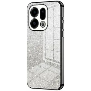 Coque arrière en silicone Phonesta Crystal Sparkle pour Oppo Find X9 - Noir