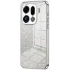 Coque arrière en silicone Phonesta Crystal Sparkle pour Oppo Find X9 Pro - Argent