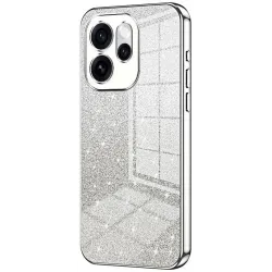 Coque arrière en silicone Phonesta Crystal Sparkle pour Oppo Reno15 - Argent