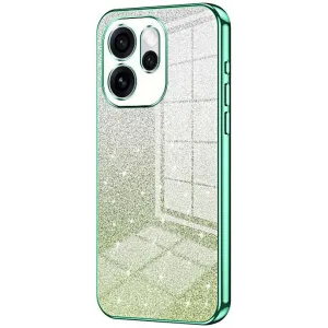 Coque arrière en silicone Phonesta Crystal Sparkle pour Oppo Reno15 Pro - Vert
