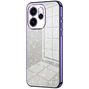 Coque arrière en silicone Phonesta Crystal Sparkle pour Oppo Reno15 Pro - Violet