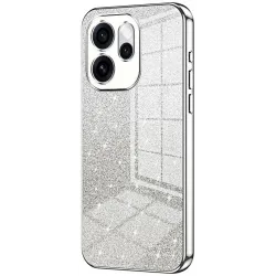Coque arrière en silicone Phonesta Crystal Sparkle pour Oppo Reno15 Pro - Argent