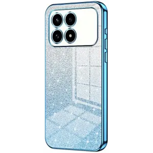 Coque arrière en silicone Phonesta Crystal Sparkle pour Xiaomi Poco F8 Pro - Bleu