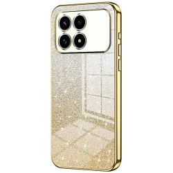 Coque arrière en silicone Phonesta Crystal Sparkle pour Xiaomi Poco F8 Pro - Or