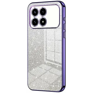 Coque arrière en silicone Phonesta Crystal Sparkle pour Xiaomi Poco F8 Pro - Violet